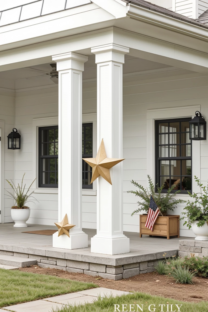 Patriotism With a Twist: 65 Unexpectedly Elegant 4th of July Farmhouse Exterior Inspirations