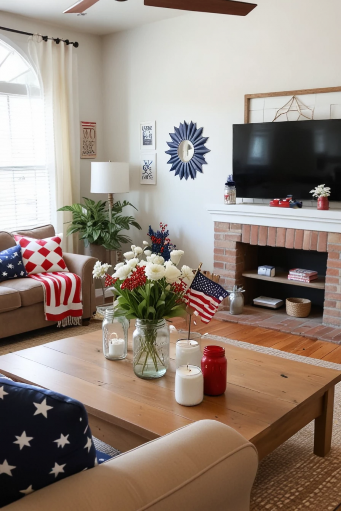 Living Loud in Liberty: 61 Unconventional Americana Decor Ideas for the 4th of July Living Room