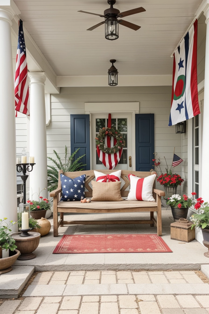 Patriotism With a Twist: 65 Unexpectedly Elegant 4th of July Farmhouse Exterior Inspirations