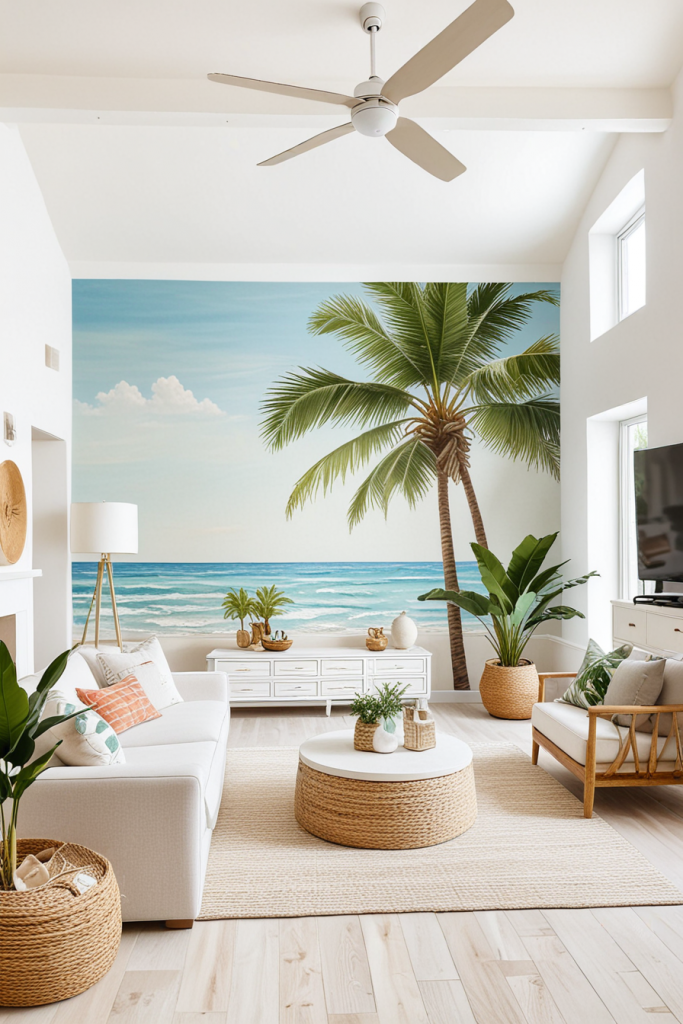 Wallpaper Wonders: 65 Summer Living Room Designs That Feel Like a Vacation