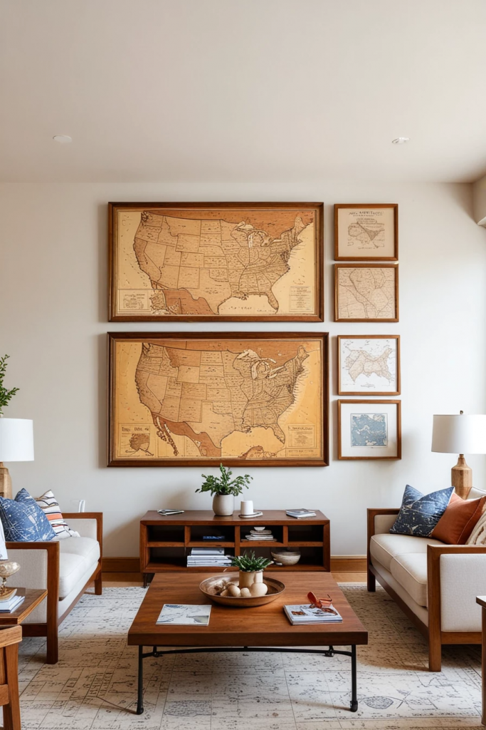 Patriotic Charm Meets Retro Comfort: 65 Vintage-Inspired 4th Of July Living Room Ideas