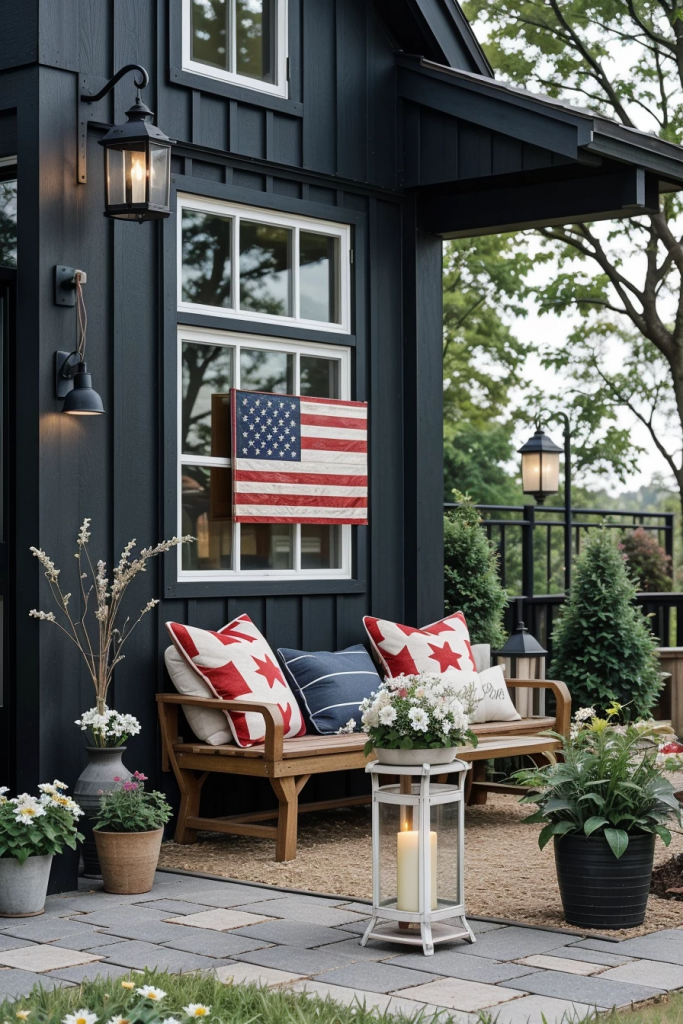 Patriotism With a Twist: 65 Unexpectedly Elegant 4th of July Farmhouse Exterior Inspirations