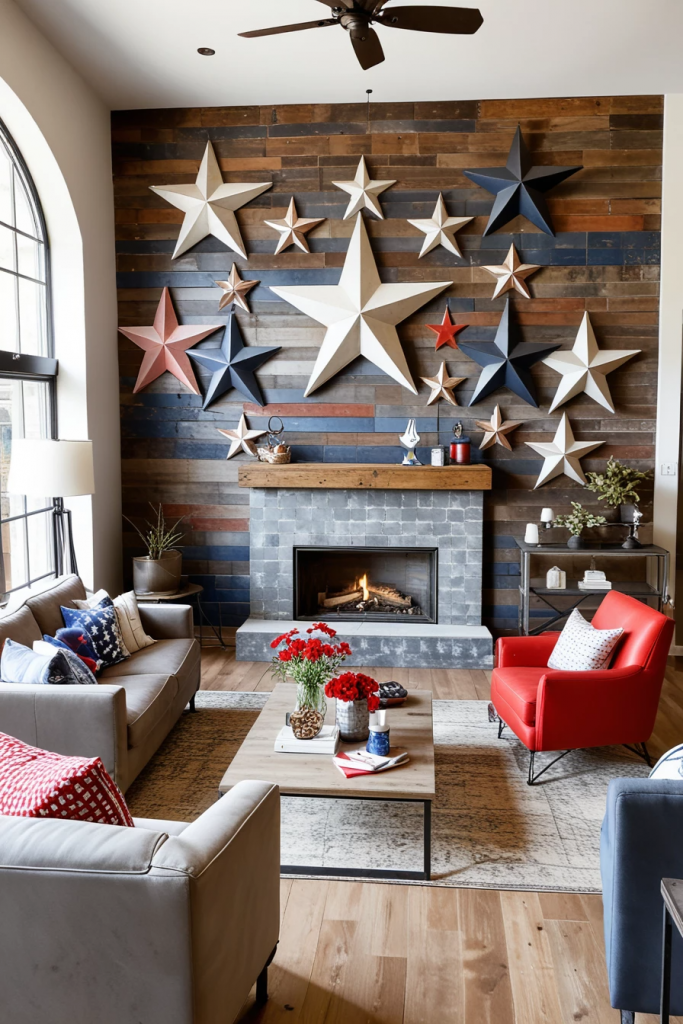 Living Loud in Liberty: 61 Unconventional Americana Decor Ideas for the 4th of July Living Room