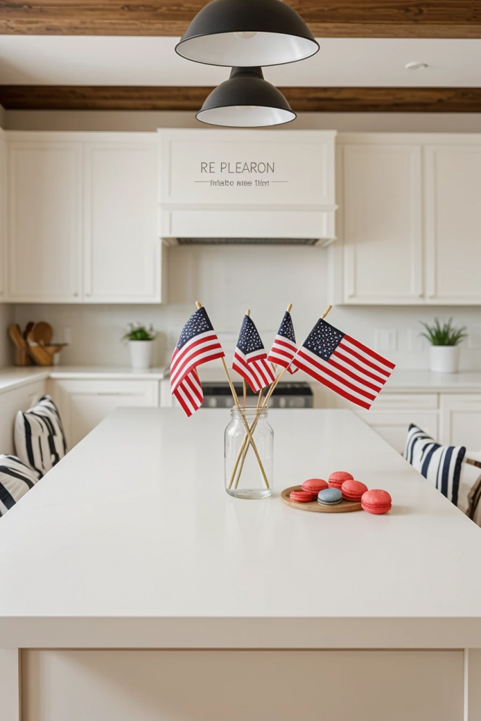 Fireworks At The Heart Of The Home: 63 Festive Kitchen Island Decorations For Independence Day