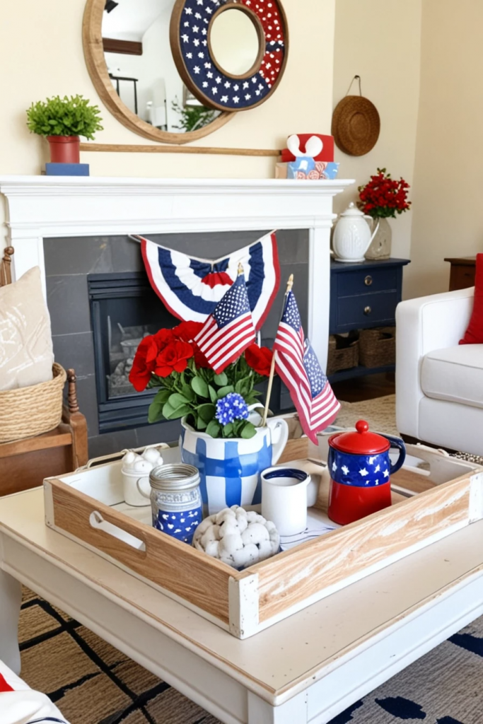 Living Loud in Liberty: 61 Unconventional Americana Decor Ideas for the 4th of July Living Room