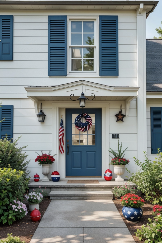 Patriotism With a Twist: 65 Unexpectedly Elegant 4th of July Farmhouse Exterior Inspirations