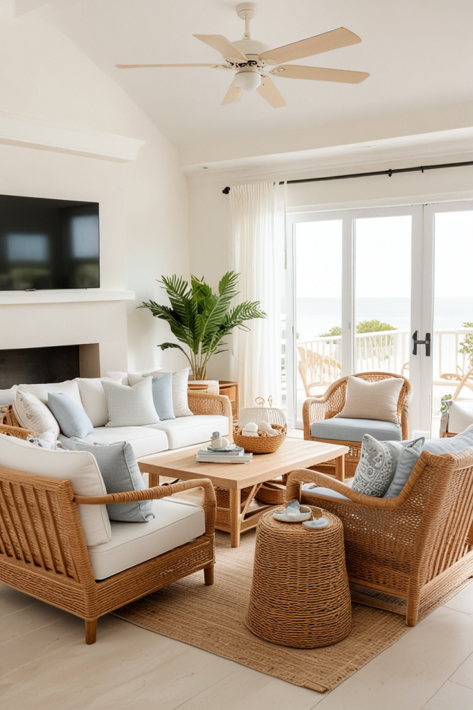 Exquisite Ways To Elevate Your Summer Living Room Through 60 Chic Decor Moves