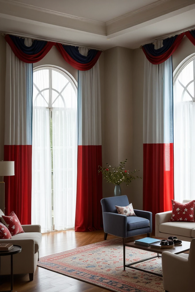 Patriotic Charm Meets Retro Comfort: 65 Vintage-Inspired 4th Of July Living Room Ideas