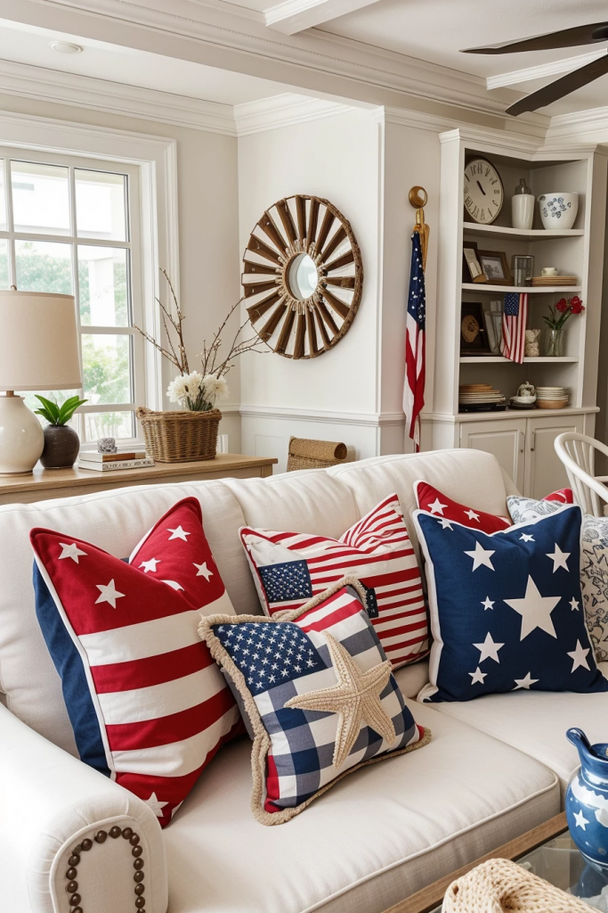 Red, White, And Beachy: 63 Breezy Coastal Living Rooms Decked For The Fourth