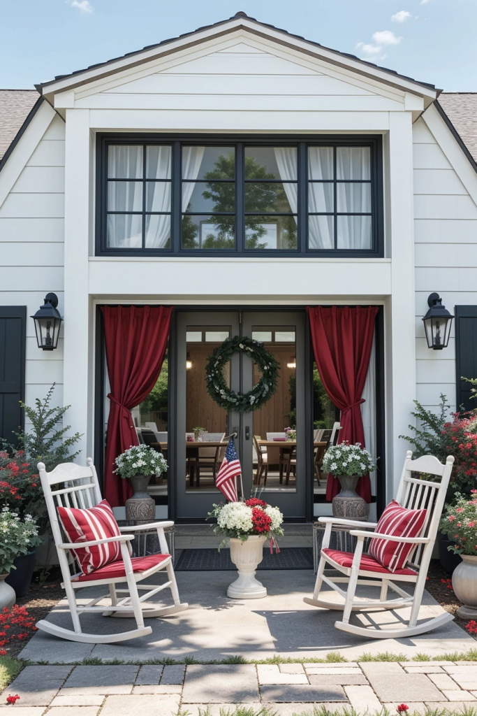 Patriotism With a Twist: 65 Unexpectedly Elegant 4th of July Farmhouse Exterior Inspirations