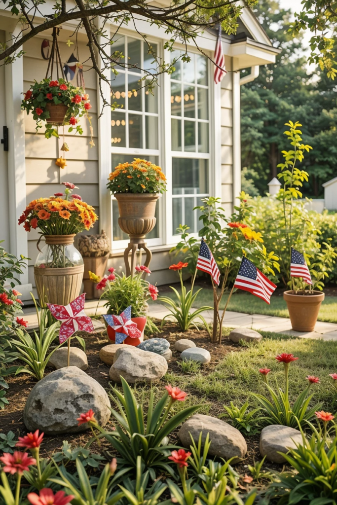 Fireworks For The Front Yard: 60 Jaw-Dropping 4th Of July Home Exterior Ideas