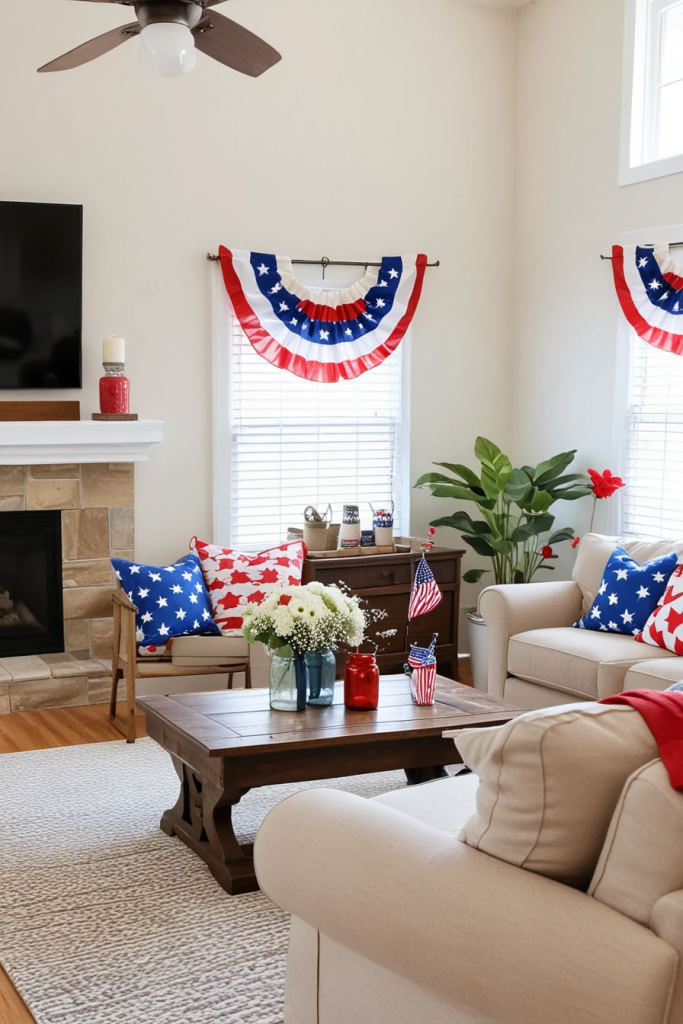 Living Loud in Liberty: 61 Unconventional Americana Decor Ideas for the 4th of July Living Room