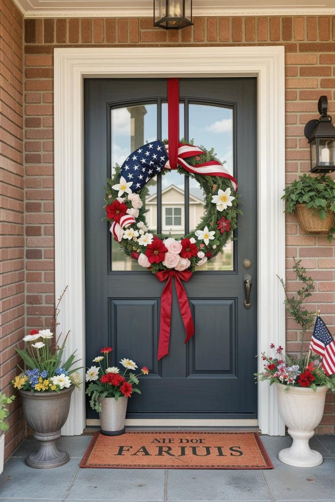Patriotism With a Twist: 65 Unexpectedly Elegant 4th of July Farmhouse Exterior Inspirations