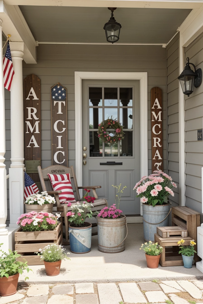 Fireworks For The Front Yard: 60 Jaw-Dropping 4th Of July Home Exterior Ideas