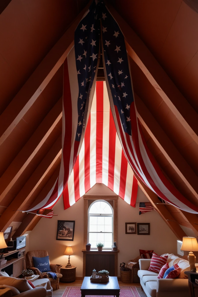 Stars, Stripes, And Sloped Ceilings: 64 Inspiring 4th Of July Attic Decorating Ideas