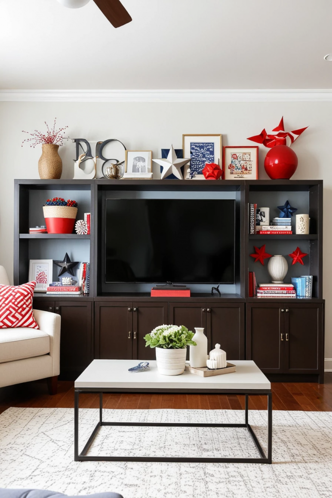 Living Loud in Liberty: 61 Unconventional Americana Decor Ideas for the 4th of July Living Room