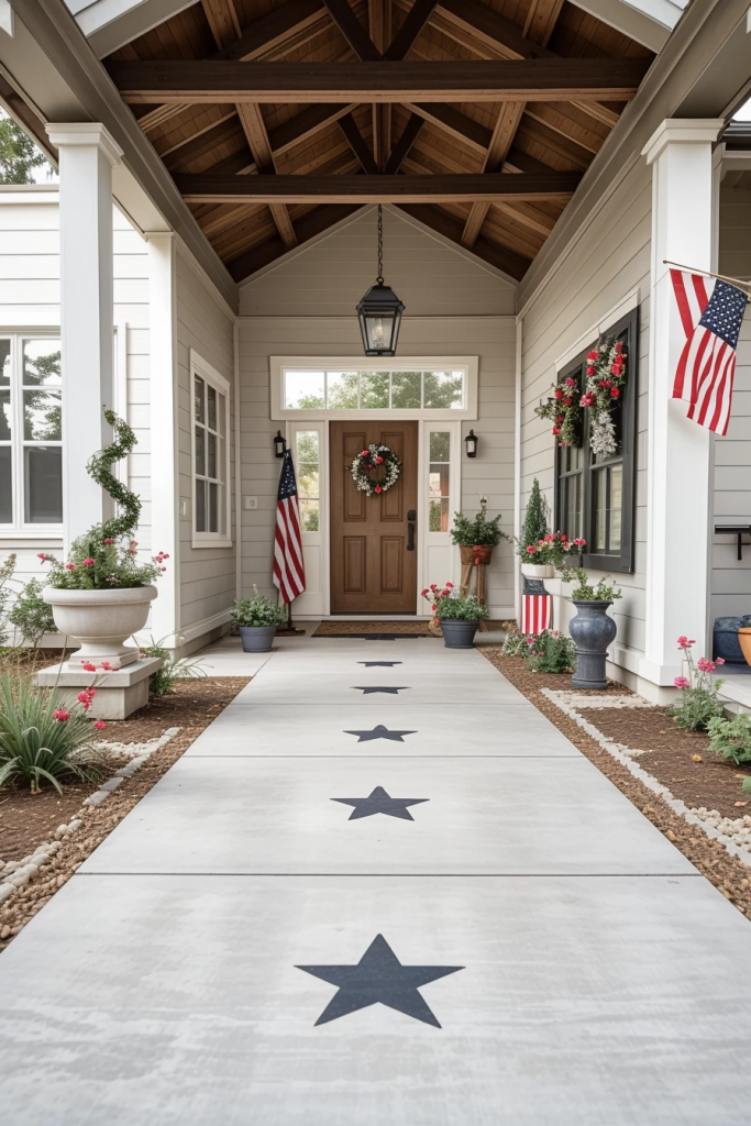 Patriotism With a Twist: 65 Unexpectedly Elegant 4th of July Farmhouse Exterior Inspirations
