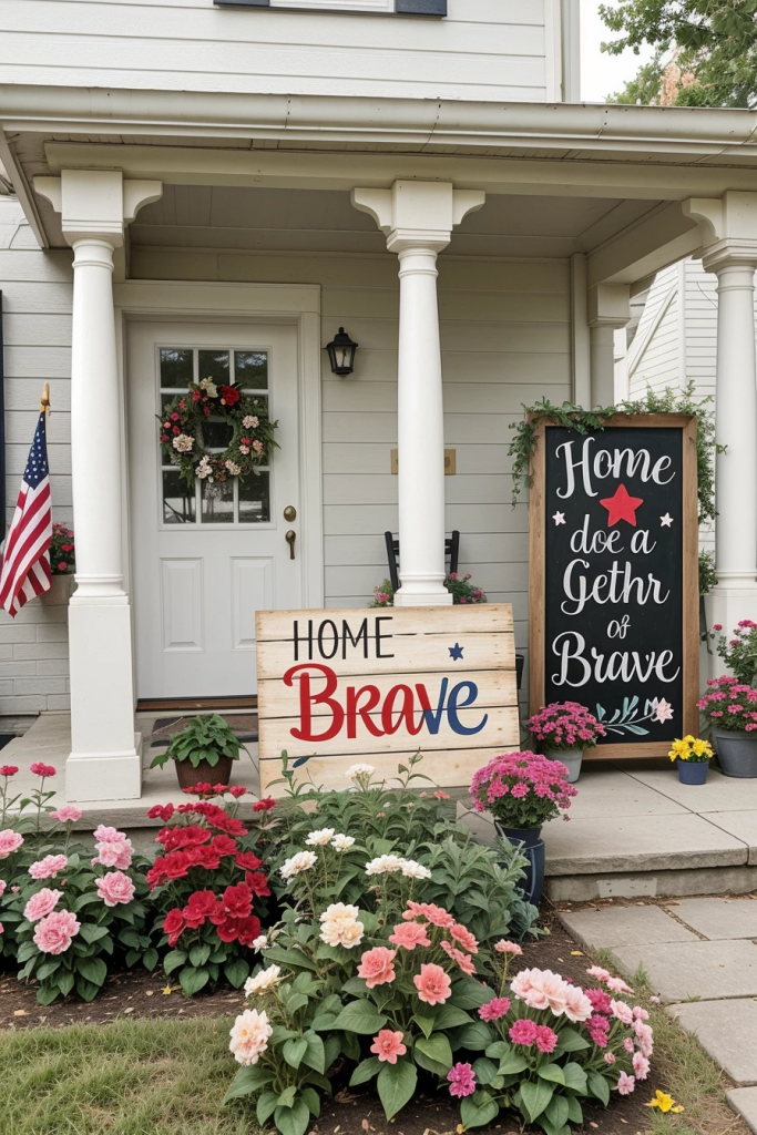 Fireworks For The Front Yard: 60 Jaw-Dropping 4th Of July Home Exterior Ideas