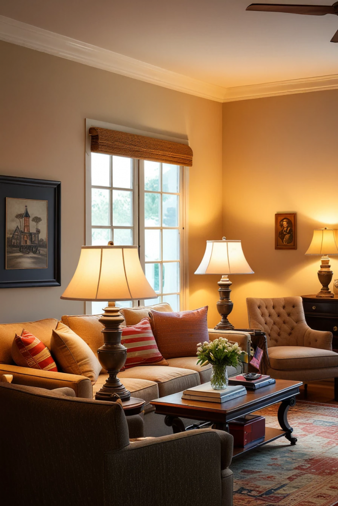Patriotic Charm Meets Retro Comfort: 65 Vintage-Inspired 4th Of July Living Room Ideas