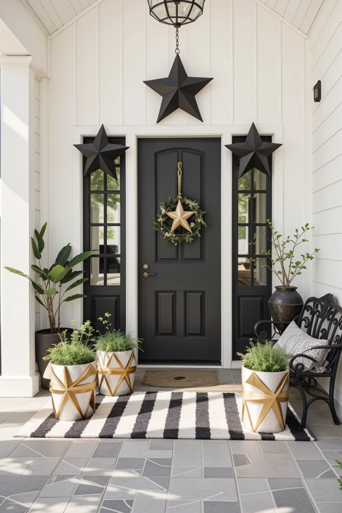 Patriotism With a Twist: 65 Unexpectedly Elegant 4th of July Farmhouse Exterior Inspirations