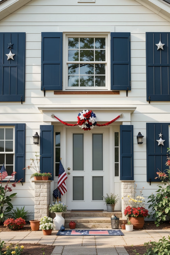Patriotism With a Twist: 65 Unexpectedly Elegant 4th of July Farmhouse Exterior Inspirations
