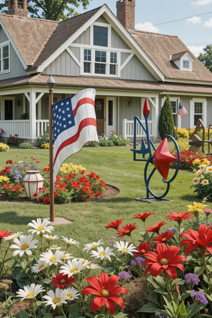 Patriotism With a Twist: 65 Unexpectedly Elegant 4th of July Farmhouse Exterior Inspirations