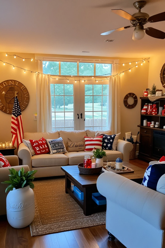 Living Loud in Liberty: 61 Unconventional Americana Decor Ideas for the 4th of July Living Room