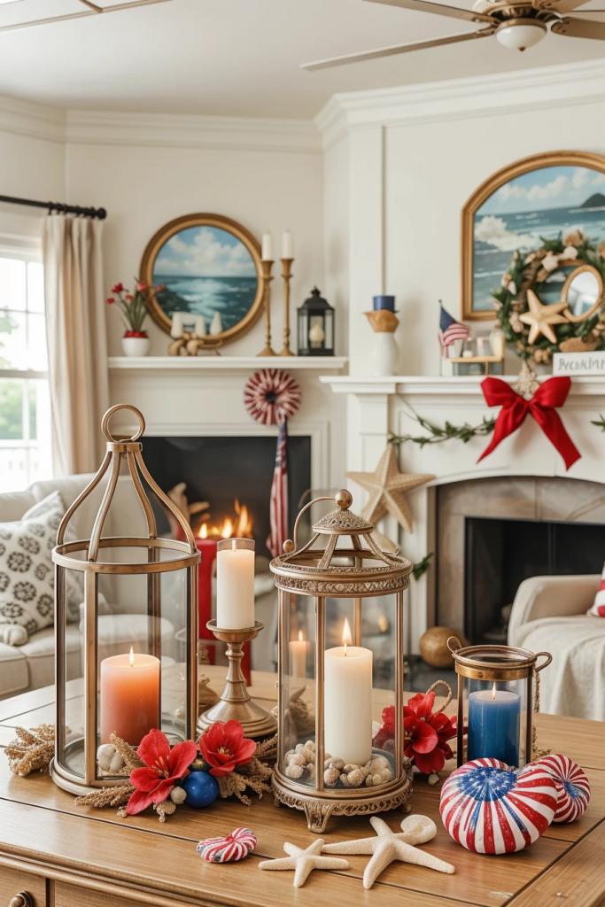 Red, White, And Beachy: 63 Breezy Coastal Living Rooms Decked For The Fourth