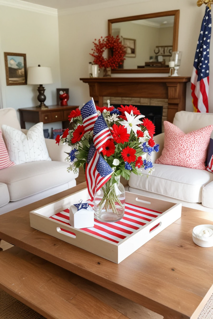 Living Loud in Liberty: 61 Unconventional Americana Decor Ideas for the 4th of July Living Room