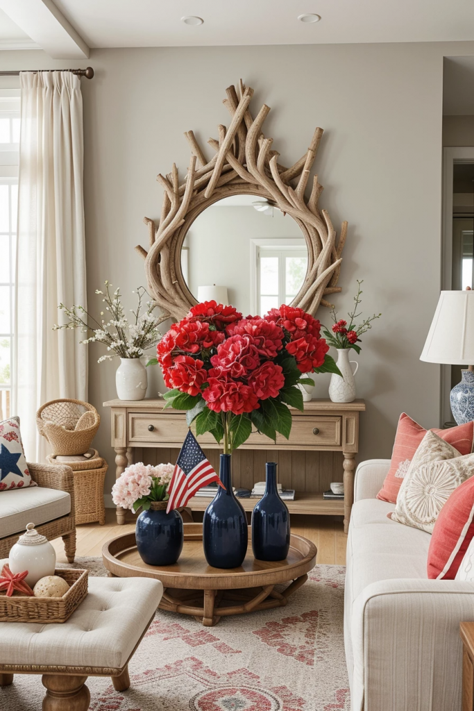 Red, White, And Beachy: 63 Breezy Coastal Living Rooms Decked For The Fourth