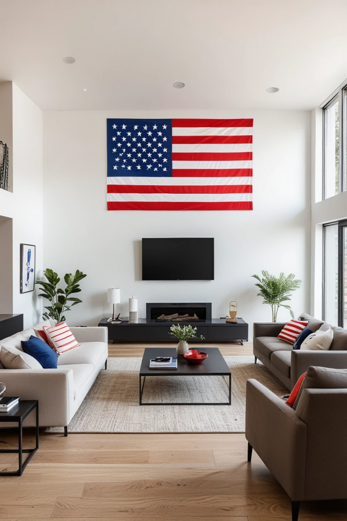 Living Loud in Liberty: 61 Unconventional Americana Decor Ideas for the 4th of July Living Room