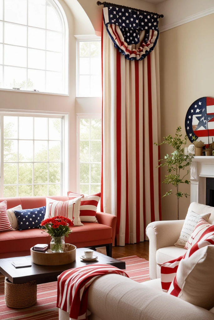 Living Loud in Liberty: 61 Unconventional Americana Decor Ideas for the 4th of July Living Room