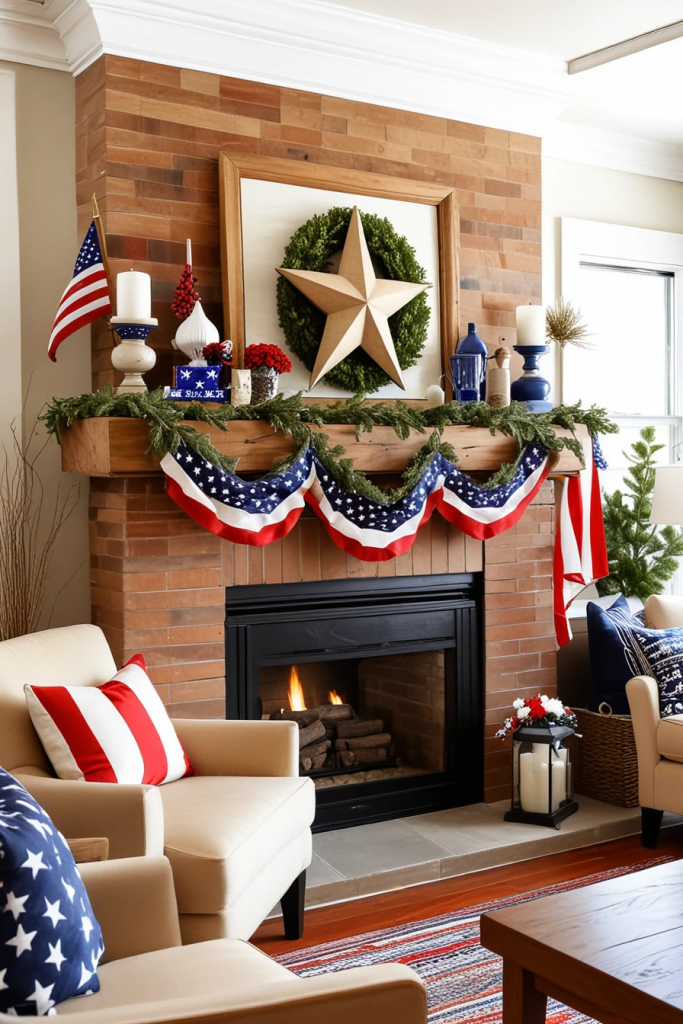 Living Loud in Liberty: 61 Unconventional Americana Decor Ideas for the 4th of July Living Room