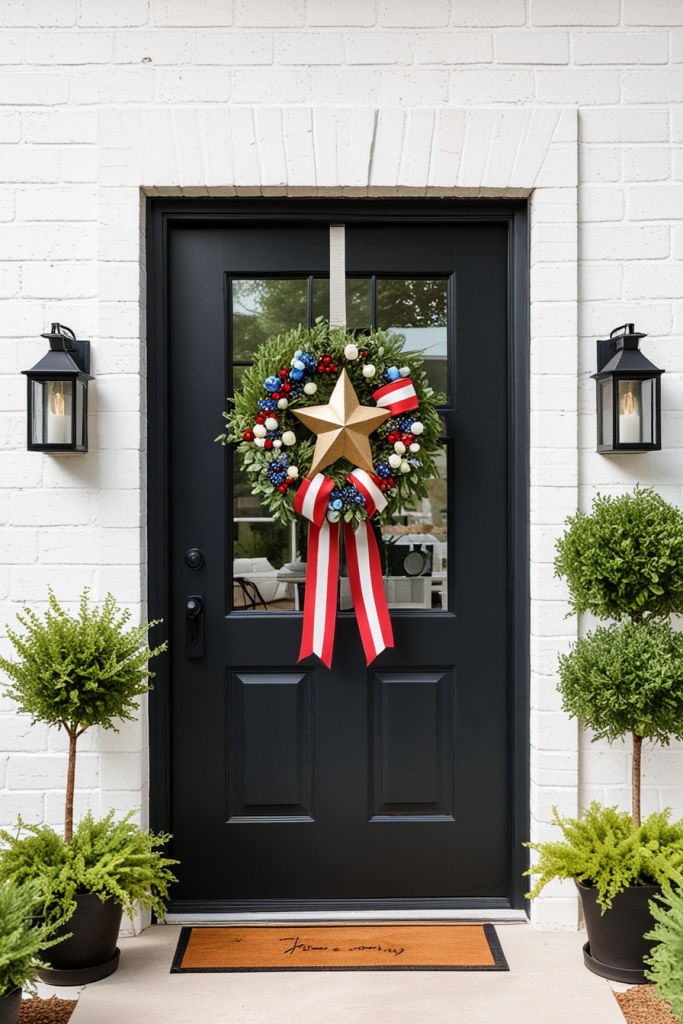 Stars, Stripes, And Sophistication: 63 Modern 4th Of July Wreaths To Elevate Your Space
