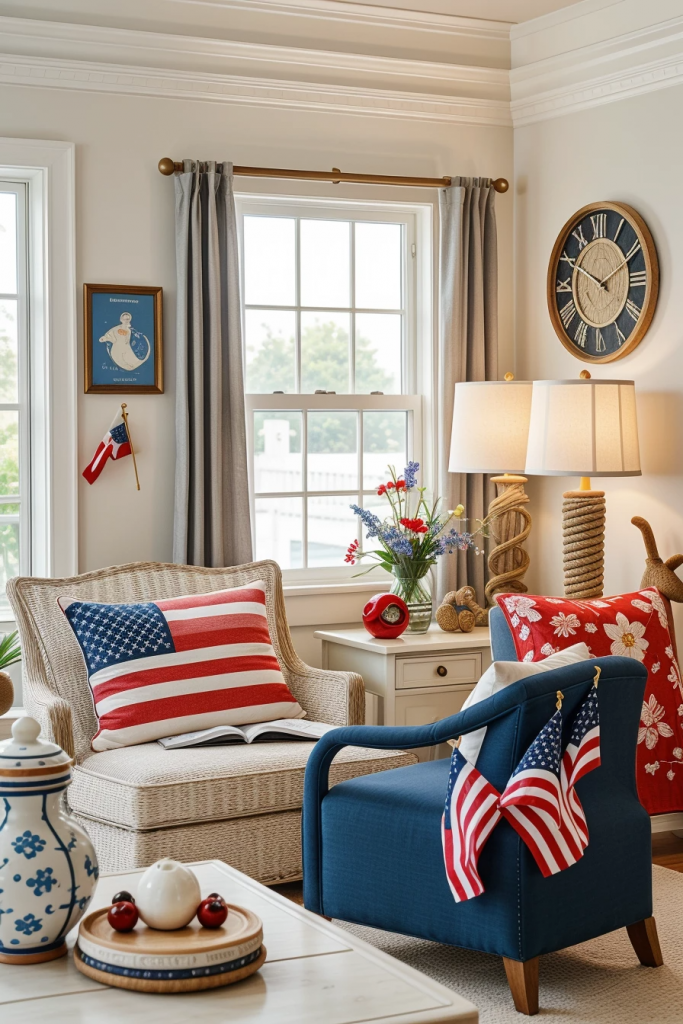 Red, White, And Beachy: 63 Breezy Coastal Living Rooms Decked For The Fourth