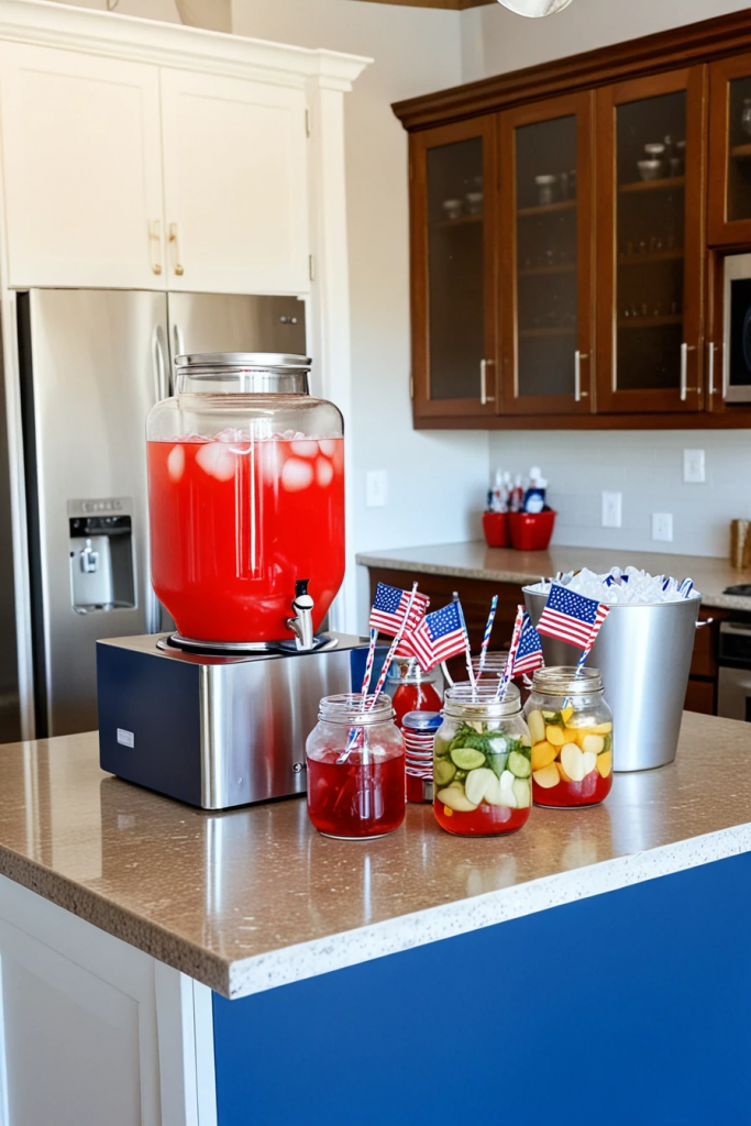 Fireworks At The Heart Of The Home: 63 Festive Kitchen Island Decorations For Independence Day
