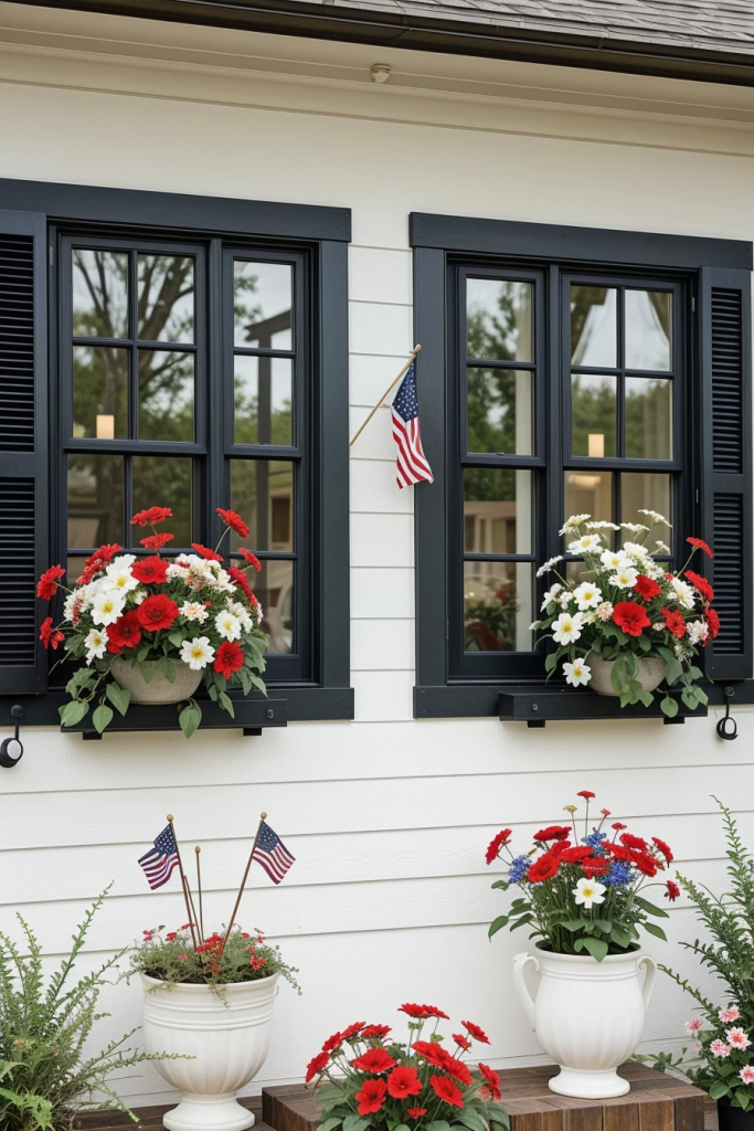 Patriotism With a Twist: 65 Unexpectedly Elegant 4th of July Farmhouse Exterior Inspirations