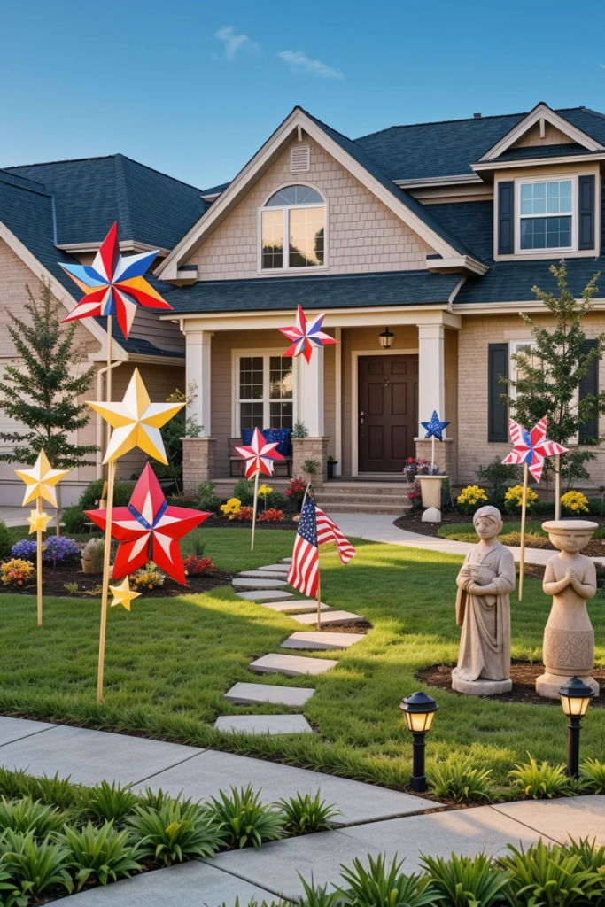 Fireworks For The Front Yard: 60 Jaw-Dropping 4th Of July Home Exterior Ideas