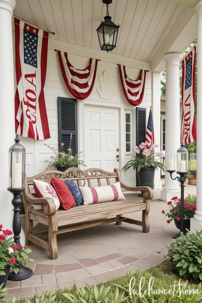 Patriotism With a Twist: 65 Unexpectedly Elegant 4th of July Farmhouse Exterior Inspirations