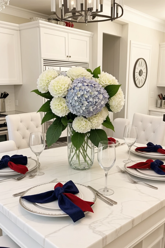 Fireworks At The Heart Of The Home: 63 Festive Kitchen Island Decorations For Independence Day