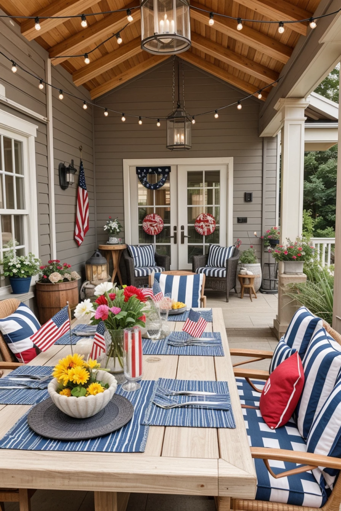 Patriotism With a Twist: 65 Unexpectedly Elegant 4th of July Farmhouse Exterior Inspirations