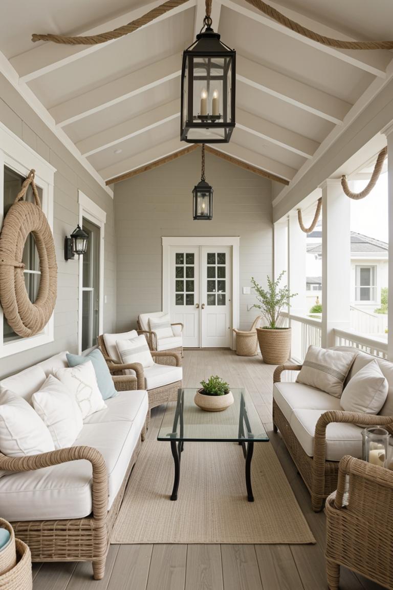 66 Coastal Porch Decorations For A Stylish Nautical Outdoor Space