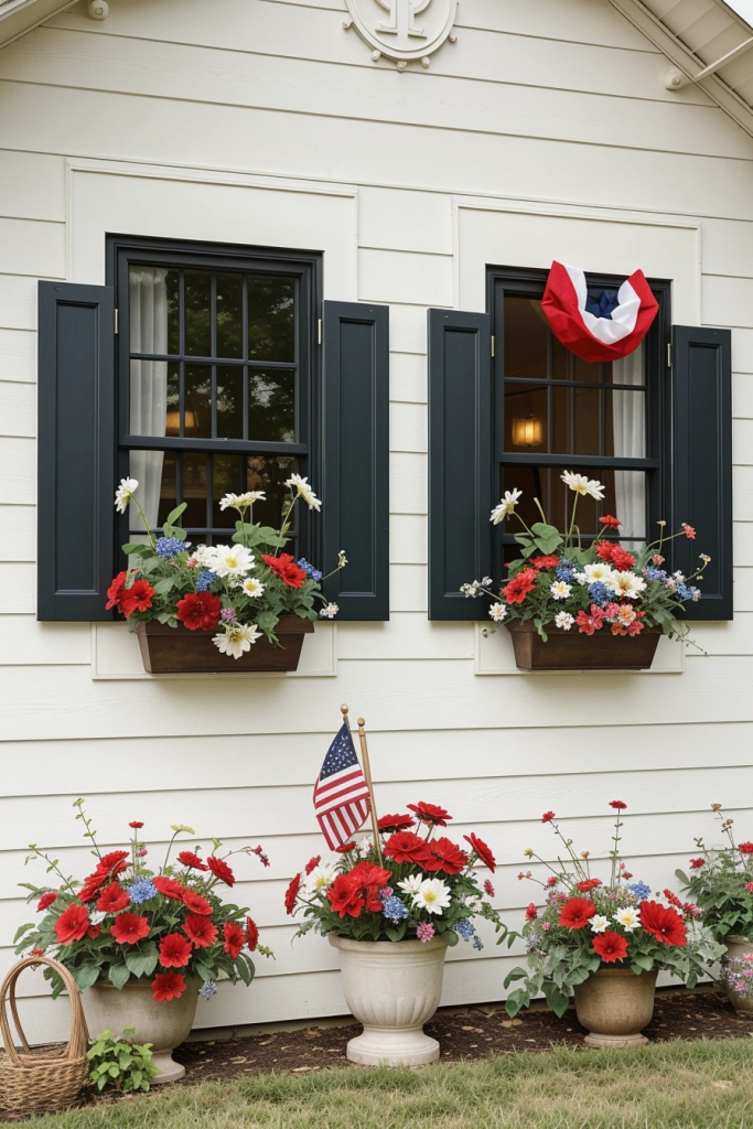 Patriotism With a Twist: 65 Unexpectedly Elegant 4th of July Farmhouse Exterior Inspirations