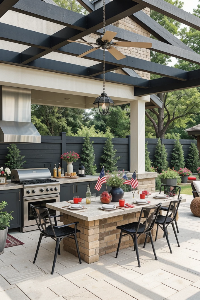 Patriotism With a Twist: 65 Unexpectedly Elegant 4th of July Farmhouse Exterior Inspirations