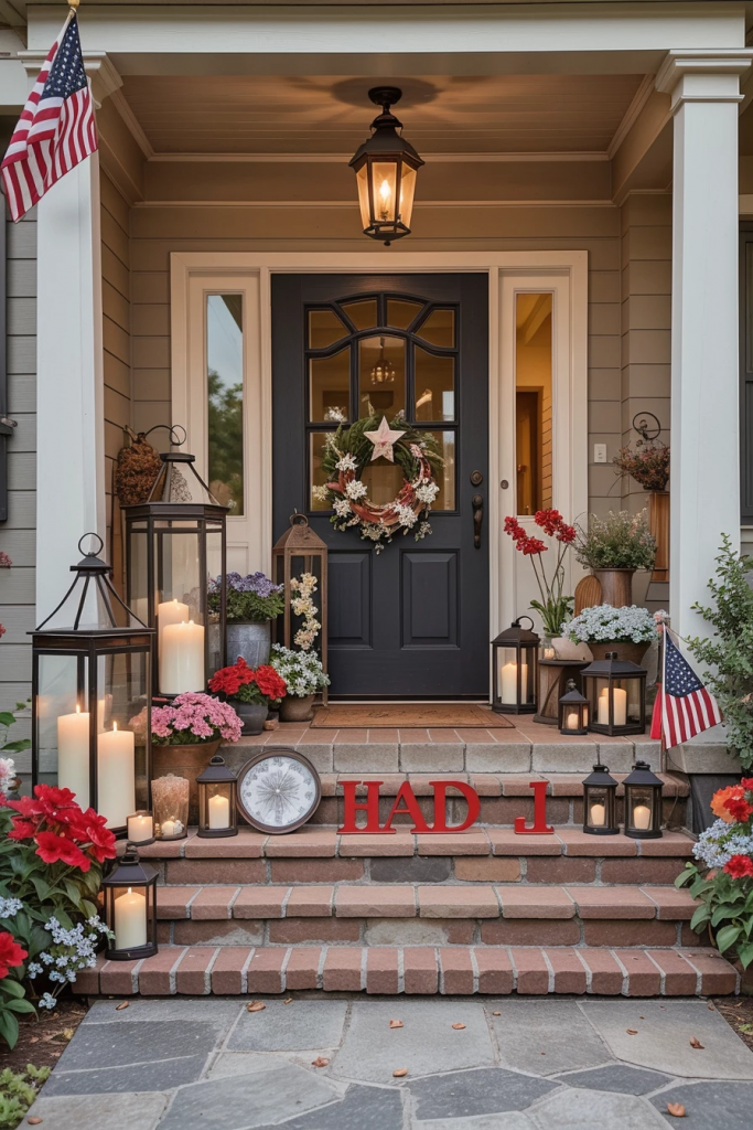 Patriotism With a Twist: 65 Unexpectedly Elegant 4th of July Farmhouse Exterior Inspirations