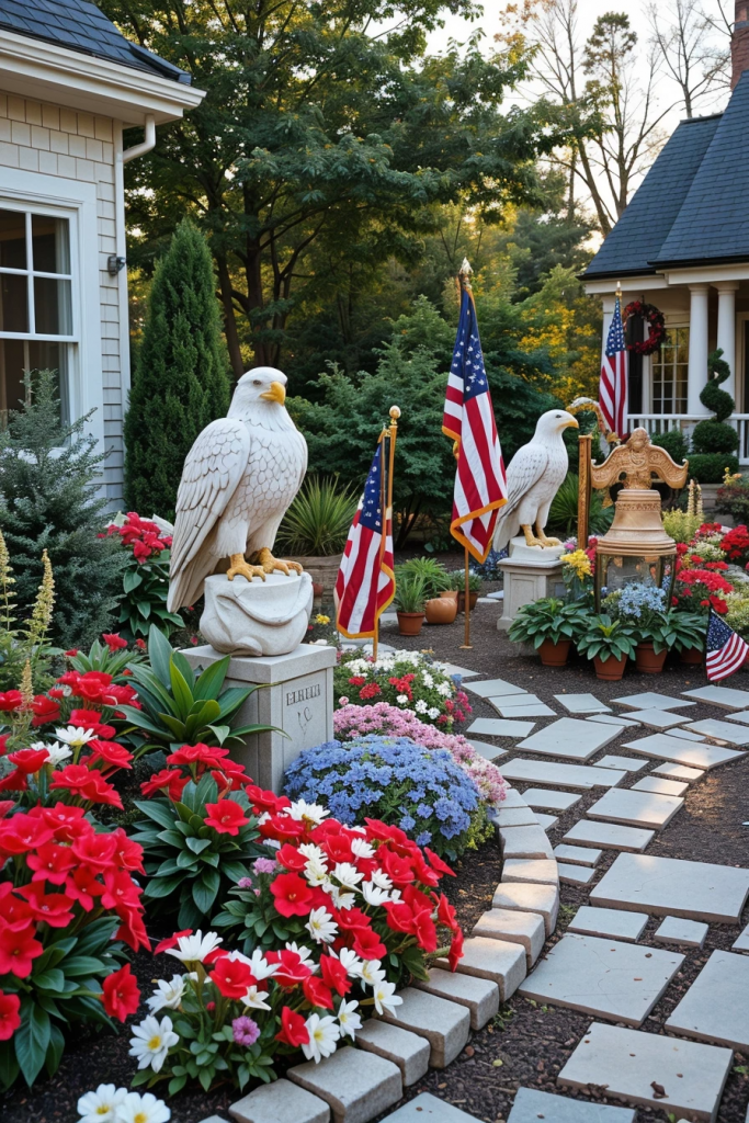 Fireworks For The Front Yard: 60 Jaw-Dropping 4th Of July Home Exterior Ideas