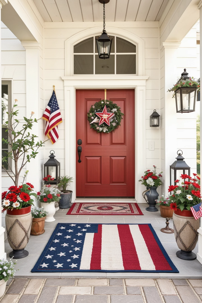 Patriotism With a Twist: 65 Unexpectedly Elegant 4th of July Farmhouse Exterior Inspirations