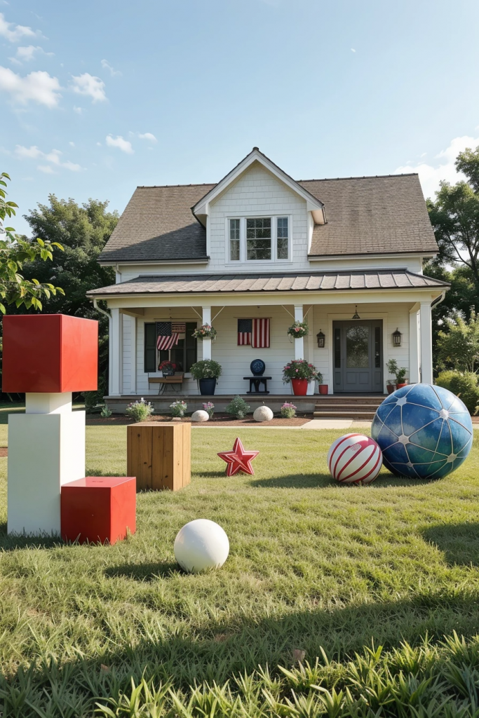Patriotism With a Twist: 65 Unexpectedly Elegant 4th of July Farmhouse Exterior Inspirations