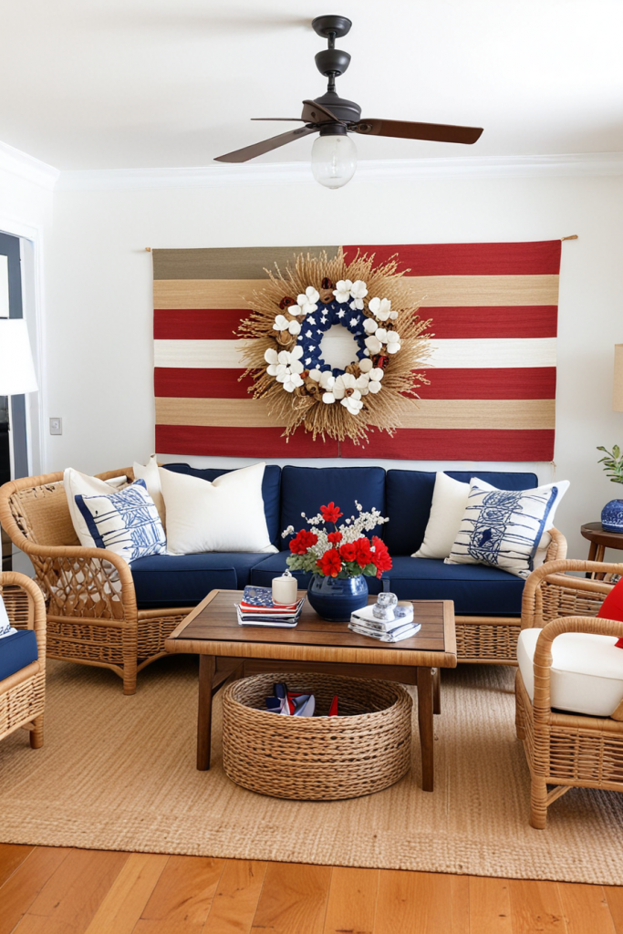 Stars, Stripes, And Sophistication: 63 Modern 4th Of July Wreaths To Elevate Your Space
