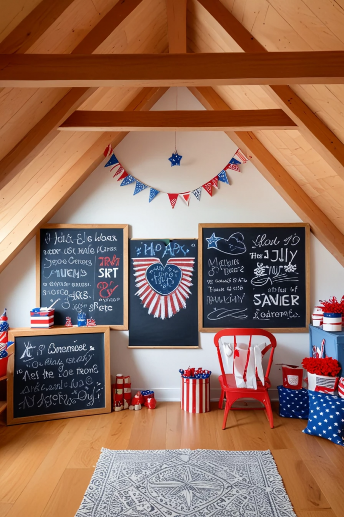 Stars, Stripes, And Sloped Ceilings: 64 Inspiring 4th Of July Attic Decorating Ideas